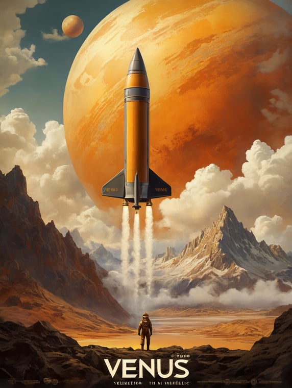 A vintage travel poster for Venus...