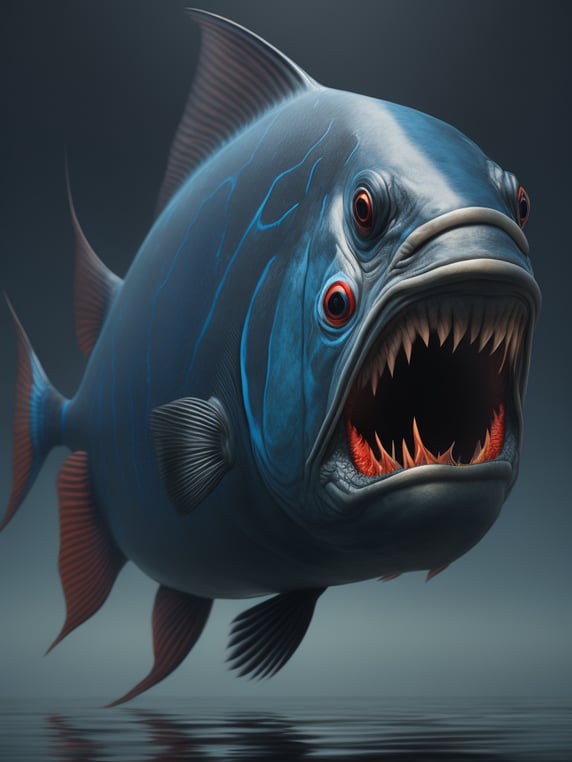 Giant blue fish from another plan...