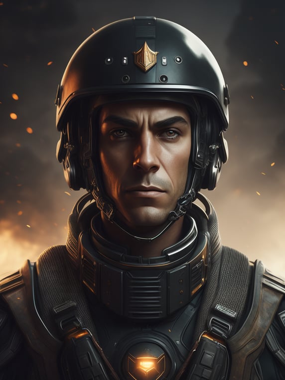 sci fi military poster, portrait ...