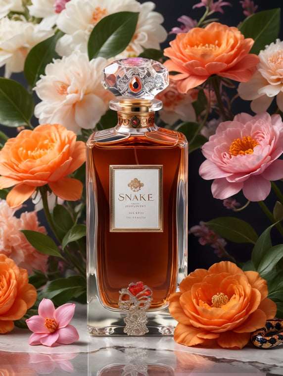 Luxury perfume bottle with blanc ...