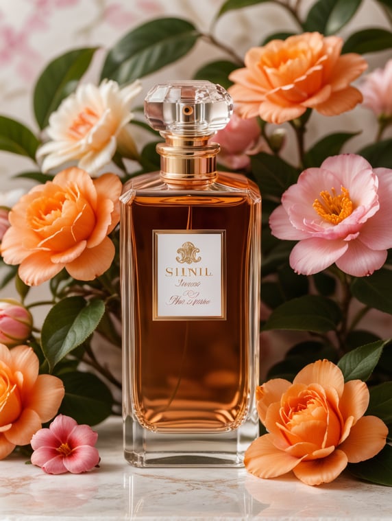 Luxury perfume bottle with blanc ...