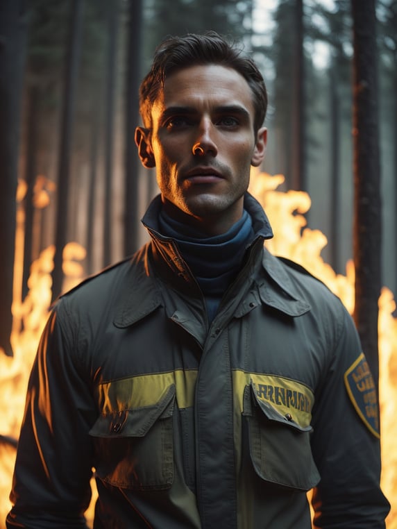 epic portrait of a Firefighter, c...