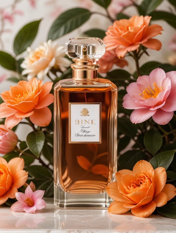 Luxury perfume bottle with blanc ...