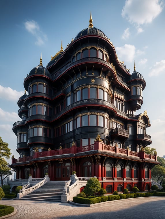 a modern architectural exterior v...