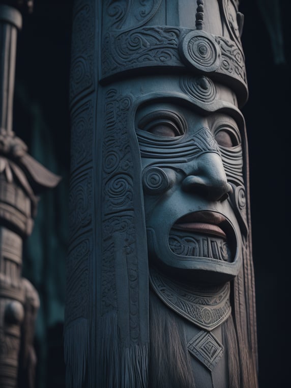 maori totem pole