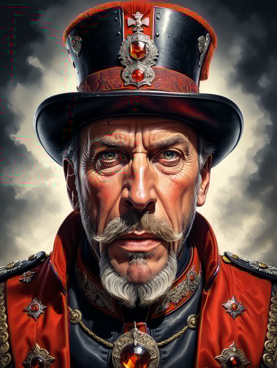 This artwork of a Beefeater by Ge...