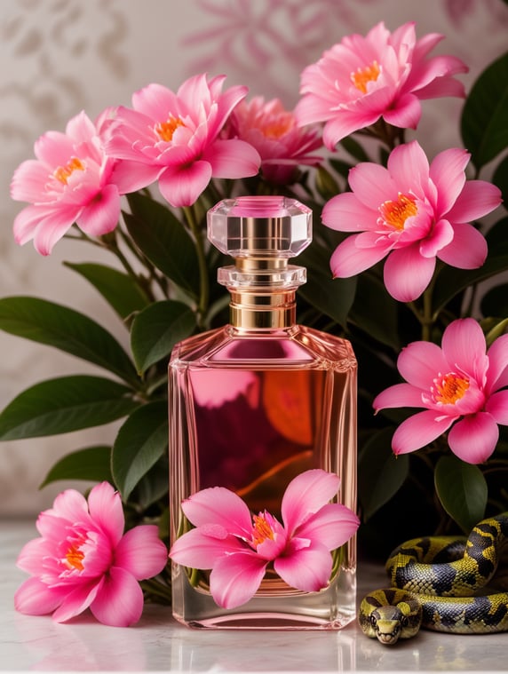 Floral background with neon color...