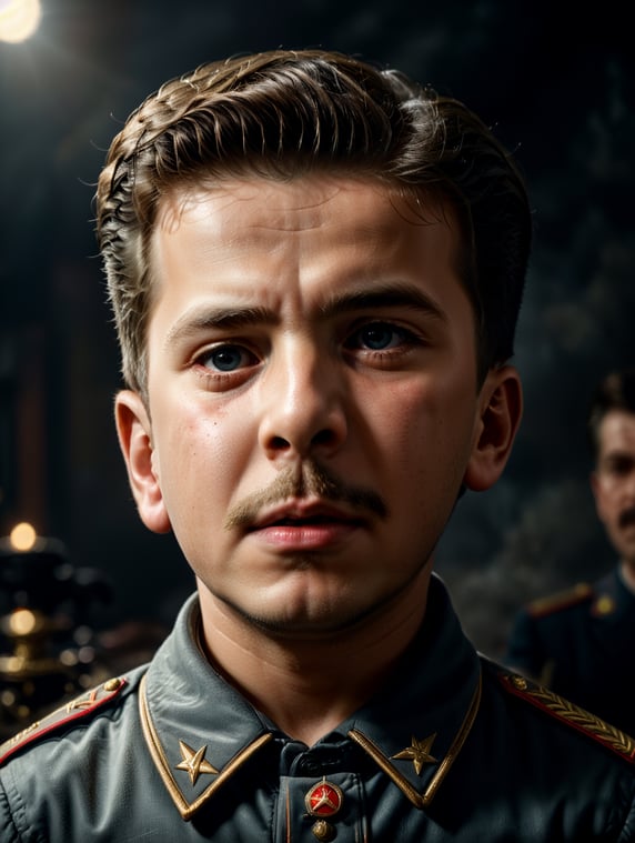 portrait of Joseph Stalin as a ki...