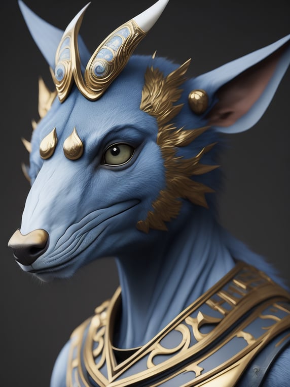 kind mascot blue and white colors