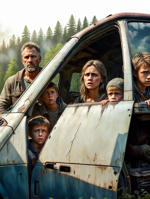 Family with a disappointed face o...