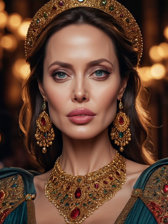 Angelina Jolie, bright and satura...